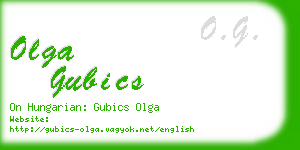 olga gubics business card